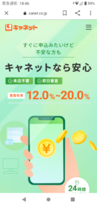 中小消費者金融のキャネット_京都